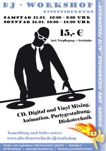 Flyer für den DJ Workshop 2017